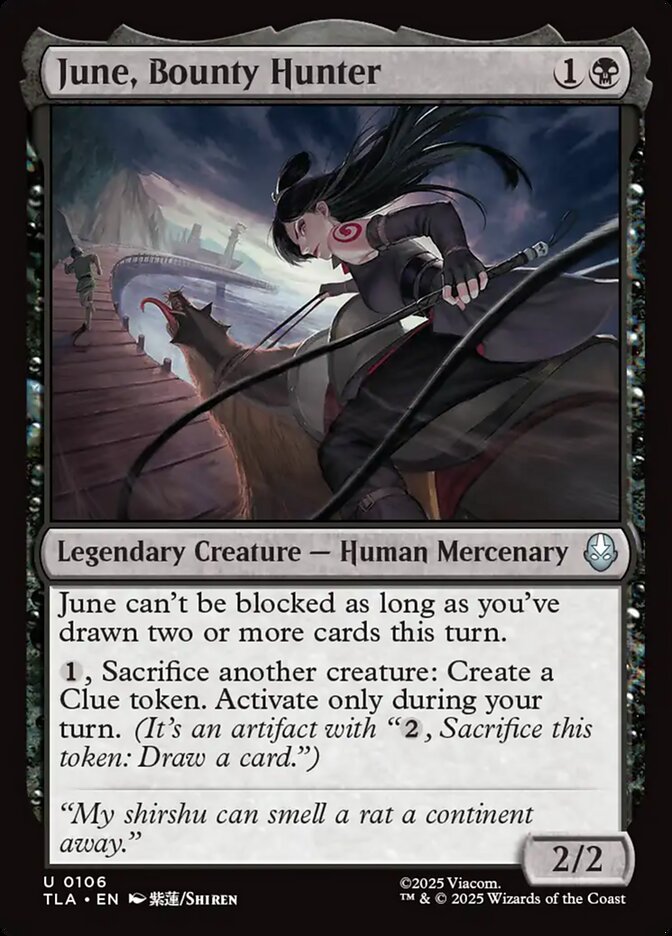 June, Bounty Hunter, Avatar: The Last Airbender Card Art