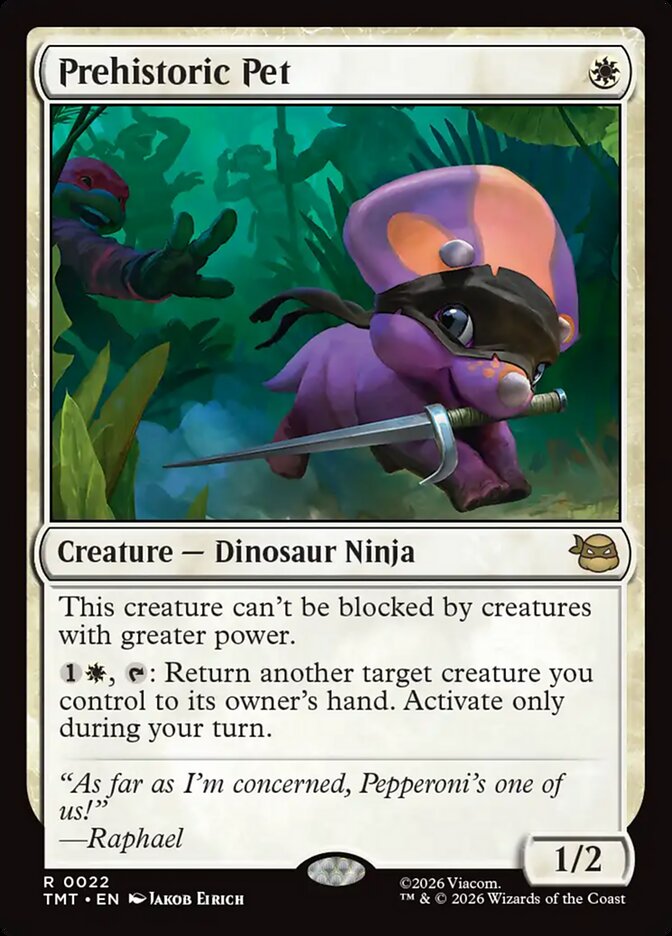 Prehistoric Pet, Teenage Mutant Ninja Turtles Card Art