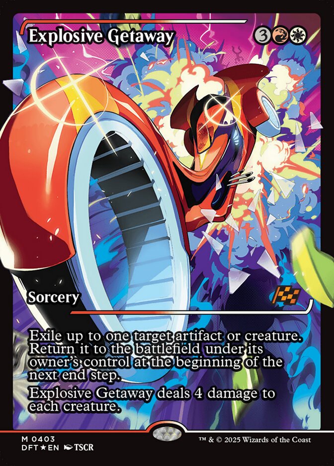Explosive Getaway, Aetherdrift Card Art