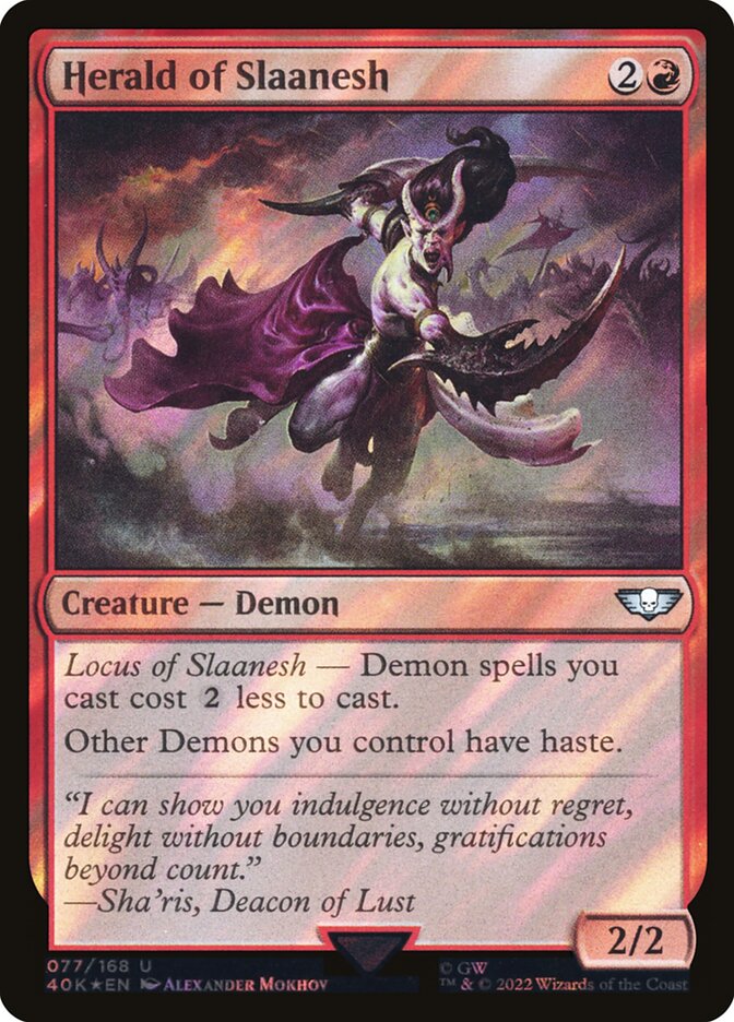 Herald of Slaanesh, Warhammer 40,000 Commander Card Art