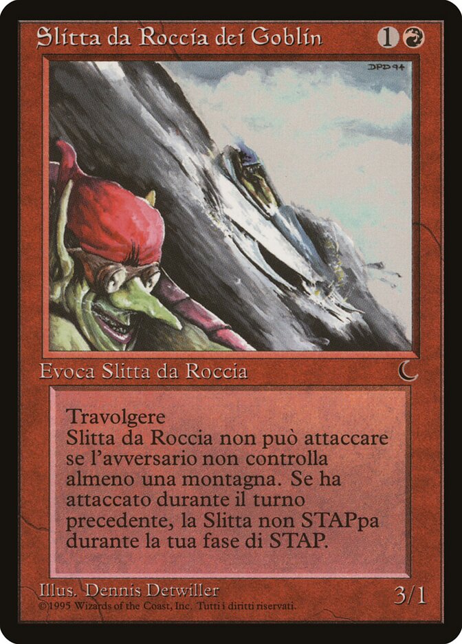 Goblin Rock Sled, The Dark Card Art