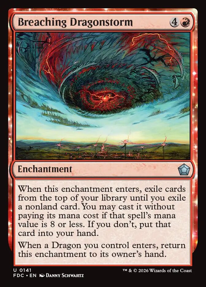 Breaching Dragonstorm, Foundations Commander Card Art