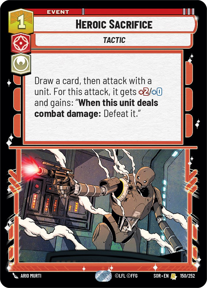 Heroic Sacrifice, Spark of Rebellion Card Art