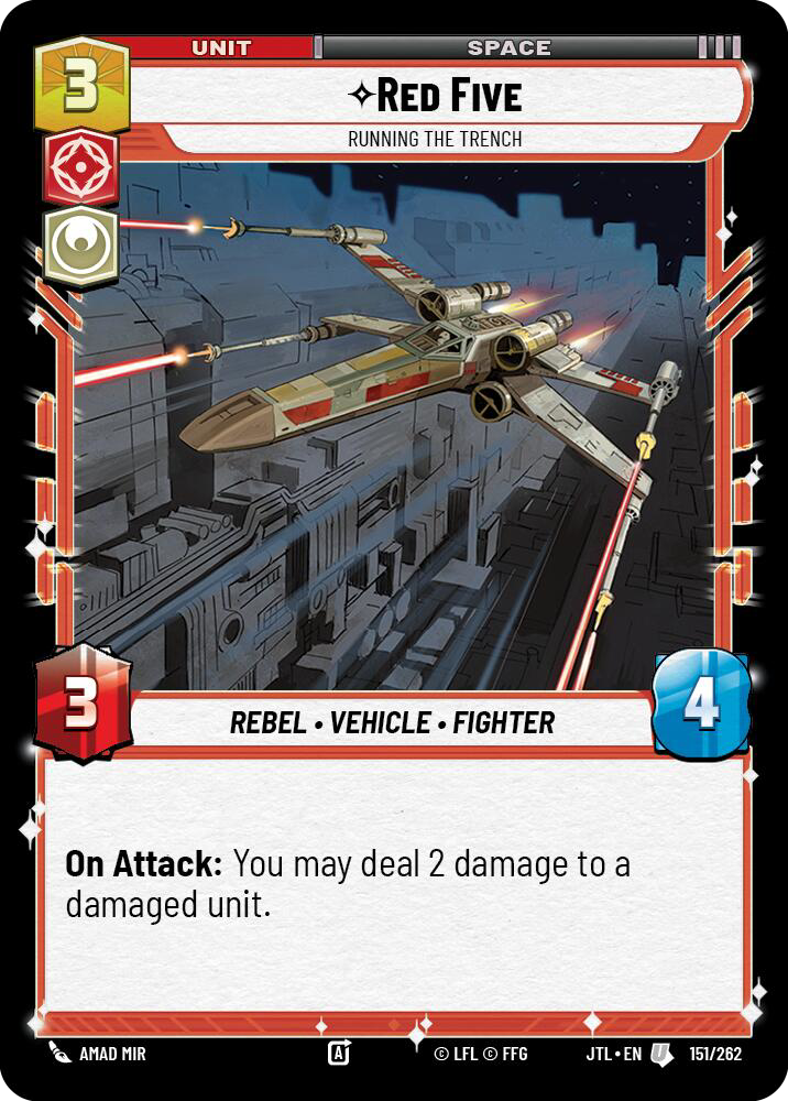 Red Five, Running the Trench, Jump to Lightspeed Card Art