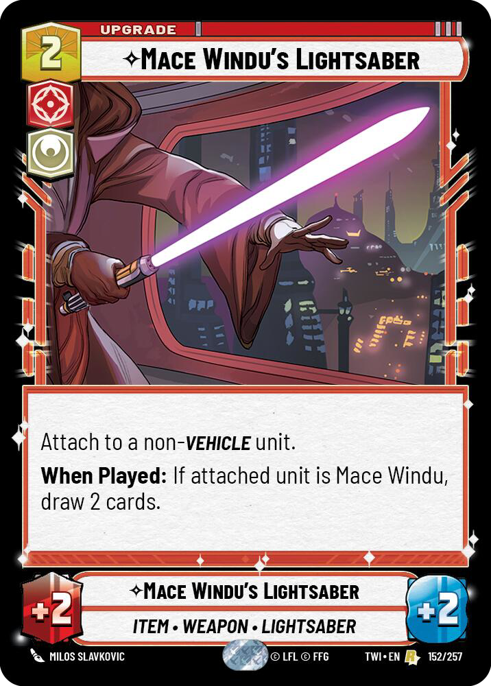 Mace Windu's Lightsaber, Twilight of the Republic Card Art