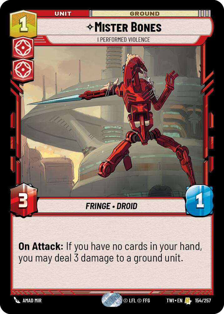 Mister Bones, I Performed Violence, Twilight of the Republic Card Art