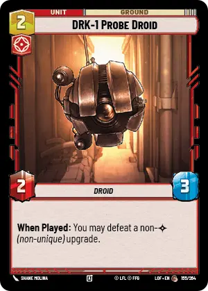 DRK-1 Probe Droid, Legends of the Force Card Art