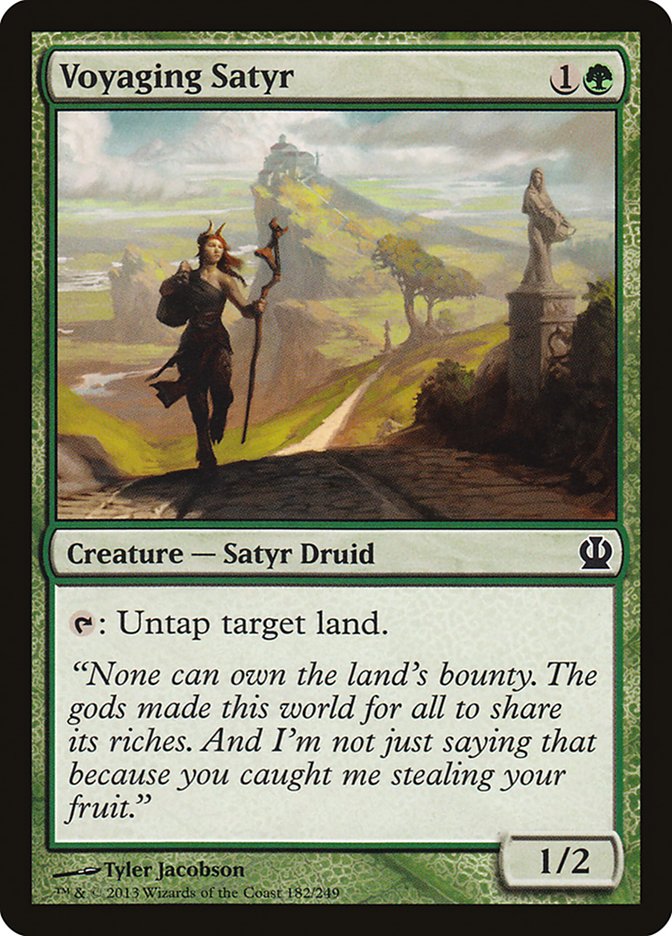 Voyaging Satyr, Theros Card Art