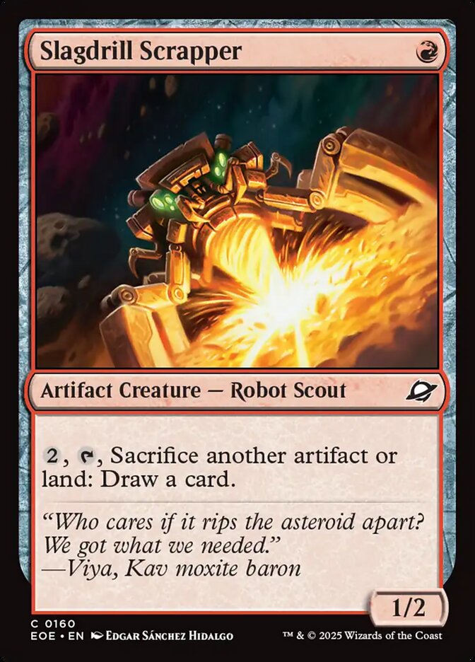 Slagdrill Scrapper, Edge Of Eternities Card Art