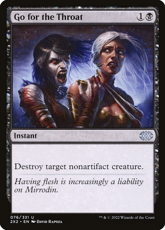 Go for the Throat, Double Masters 2022 Card Art