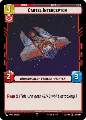 Cartel Interceptor, Legends of the Force Card Art