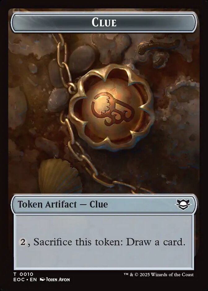 Clue, Edge Of Eternities Commander Tokens Card Art