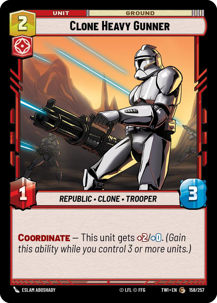 Clone Heavy Gunner, Twilight of the Republic Card Art