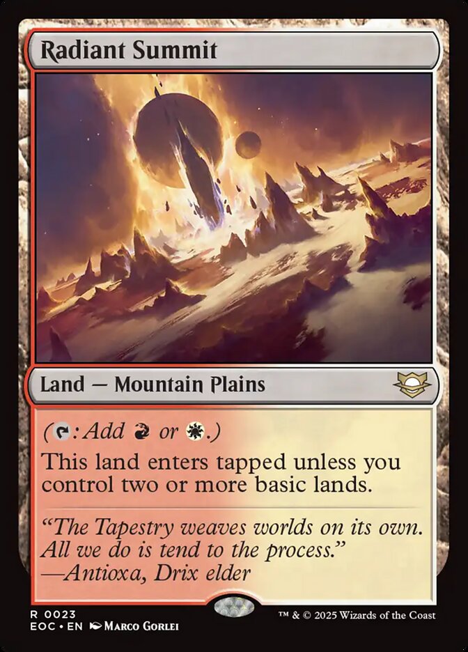 Radiant Summit, Edge Of Eternities Commander Card Art