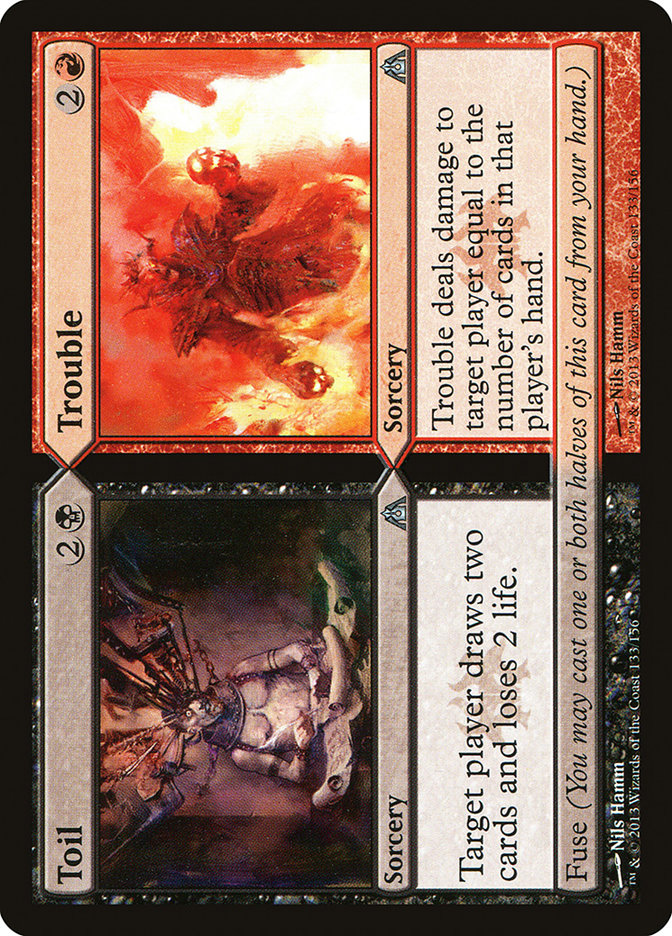 Toil // Trouble, Dragon'S Maze Card Art