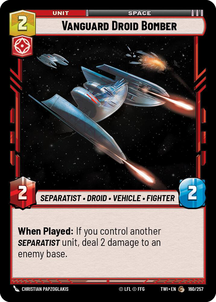 Vanguard Droid Bomber, Twilight of the Republic Card Art
