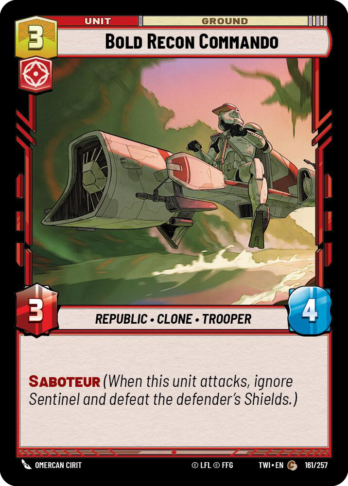 Bold Recon Commando, Twilight of the Republic Card Art