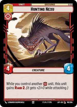 Hunting Nexu, Legends of the Force Card Art