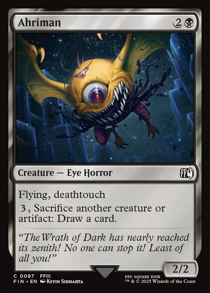 Ahriman, Final fantasy Card Art