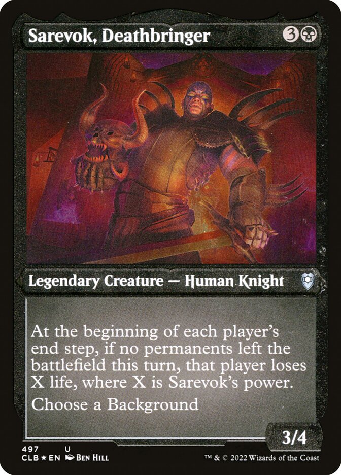 Sarevok, Deathbringer - Etched Foil