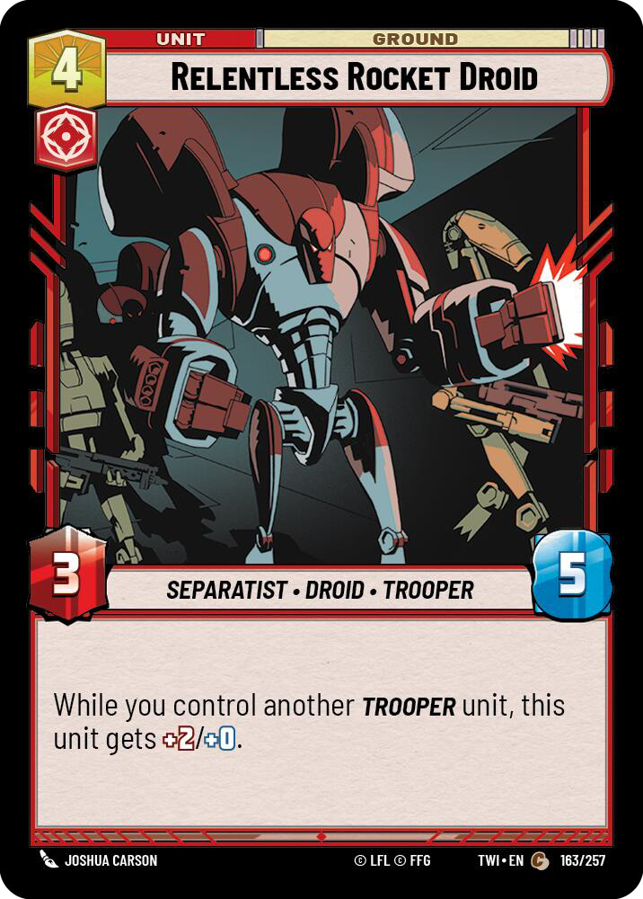 Relentless Rocket Droid, Twilight of the Republic Card Art