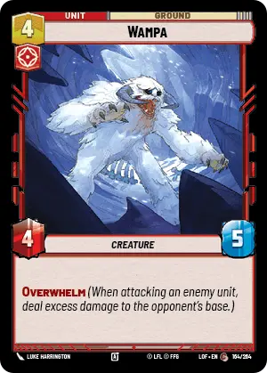 Wampa, Legends of the Force Card Art
