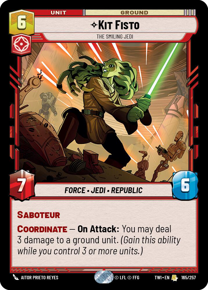 Kit Fisto, The Smiling Jedi, Twilight of the Republic Card Art