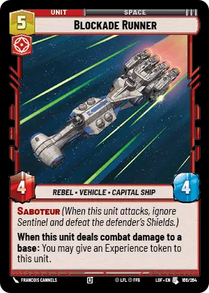 Blockade Runner, Legends of the Force Card Art