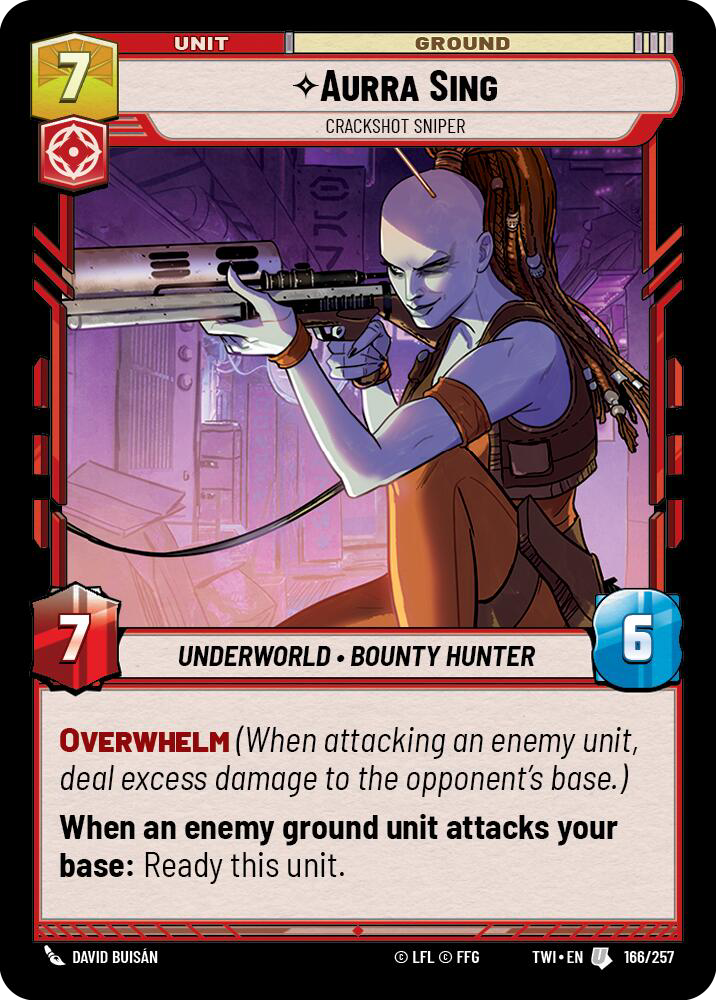Aurra Sing, Crackshot Sniper, Twilight of the Republic Card Art