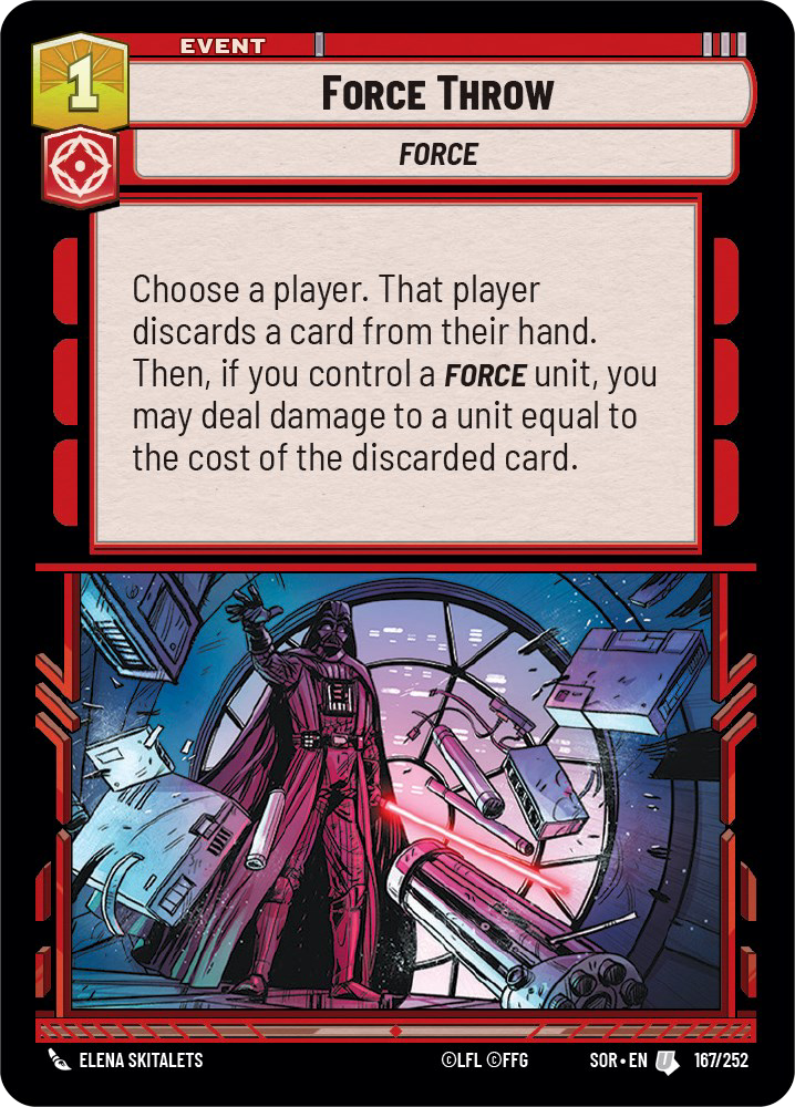 Force Throw, Spark of Rebellion Card Art