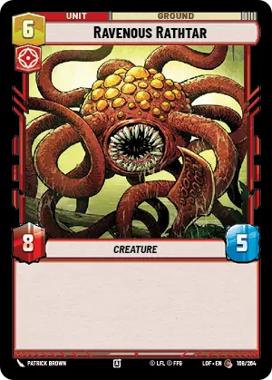 Ravenous Rathtar, Legends of the Force Card Art