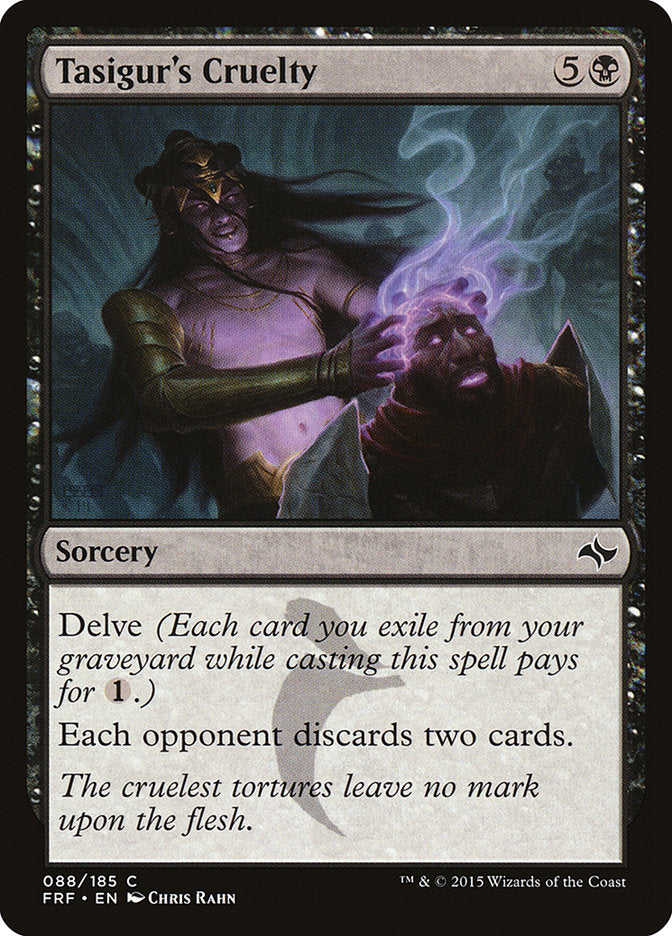 Tasigur's Cruelty, Fate reforged Card Art