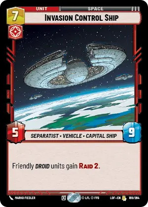Invasion Control Ship, Legends of the Force Card Art