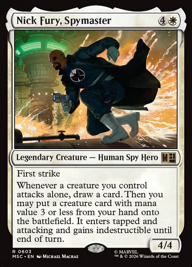 Nick Fury, Spymaster, Marvel Super Heroes Commander Card Art