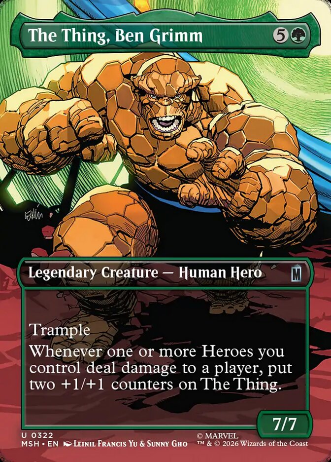 The Thing, Ben Grimm, Marvel Super Heroes Card Art