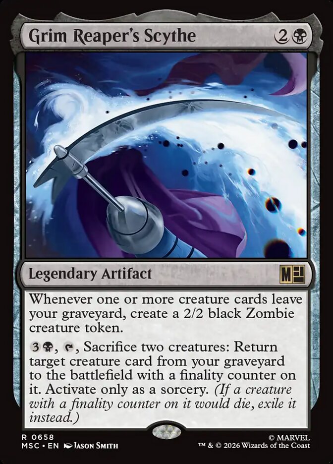 Grim Reaper's Scythe, Marvel Super Heroes Commander Card Art