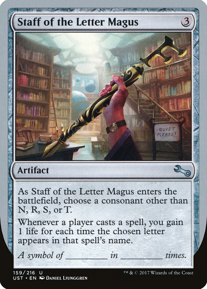 Staff of the Letter Magus, Unstable Card Art