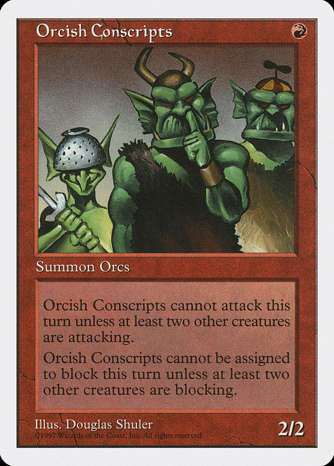 Orcish Conscripts, Fifth edition Card Art