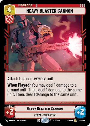 Heavy Blaster Cannon, Legends of the Force Card Art