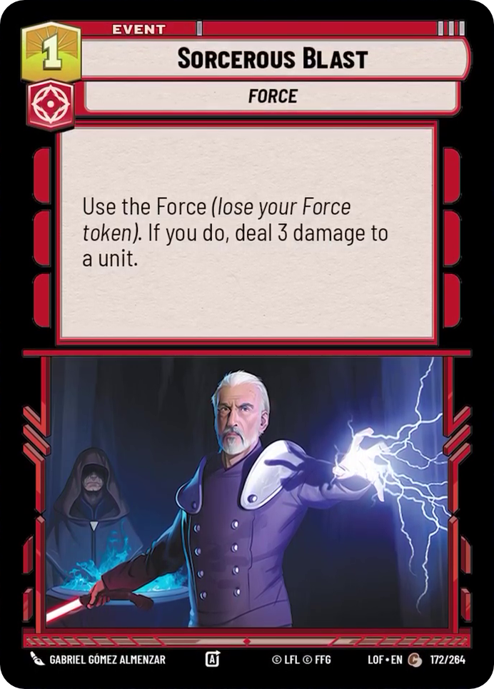 Sorcerous Blast, Legends of the Force Card Art