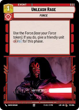 Unleash Rage, Legends of the Force Card Art