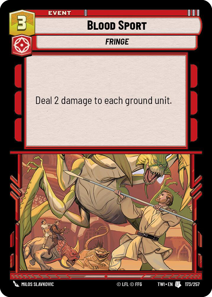 Blood Sport, Twilight of the Republic Card Art