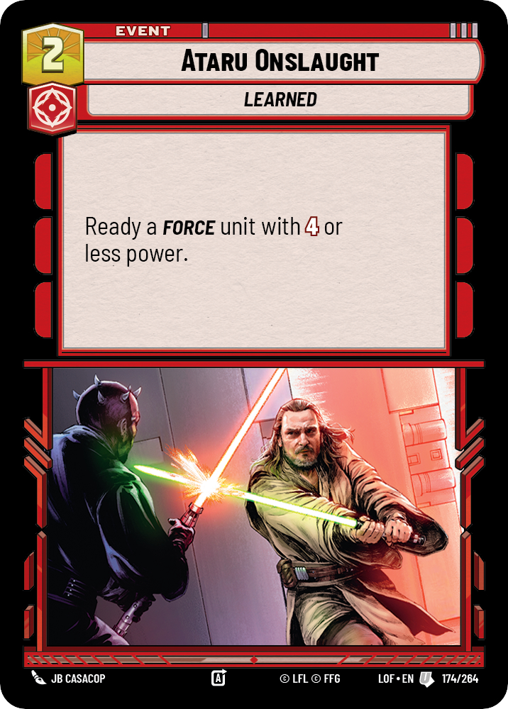 Ataru Onslaught, Legends of the Force Card Art