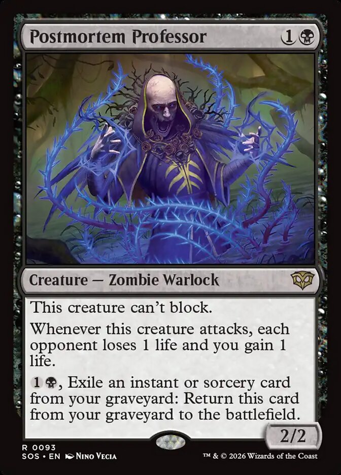 Postmortem Professor, Secrets Of Strixhaven Card Art
