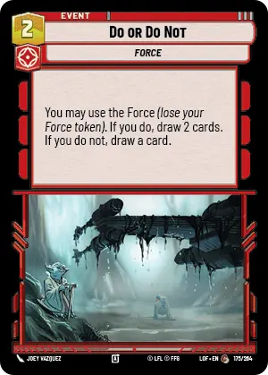 Do or Do Not, Legends of the Force Card Art