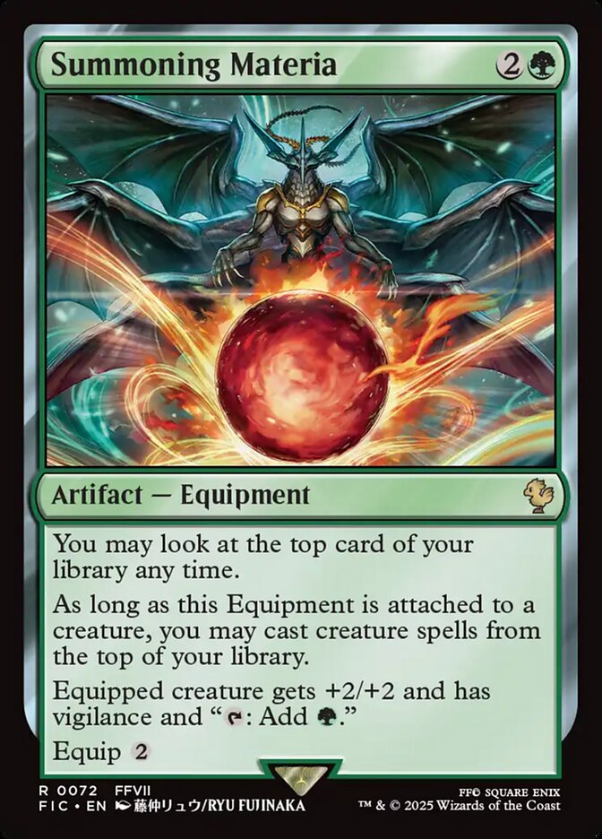 Summoning Materia, Final fantasy commander Card Art