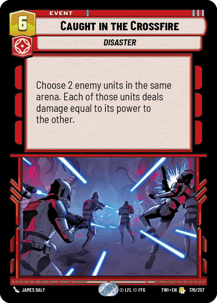 Caught in the Crossfire, Twilight of the Republic Card Art