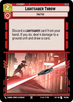 Lightsaber Throw, Legends of the Force Card Art
