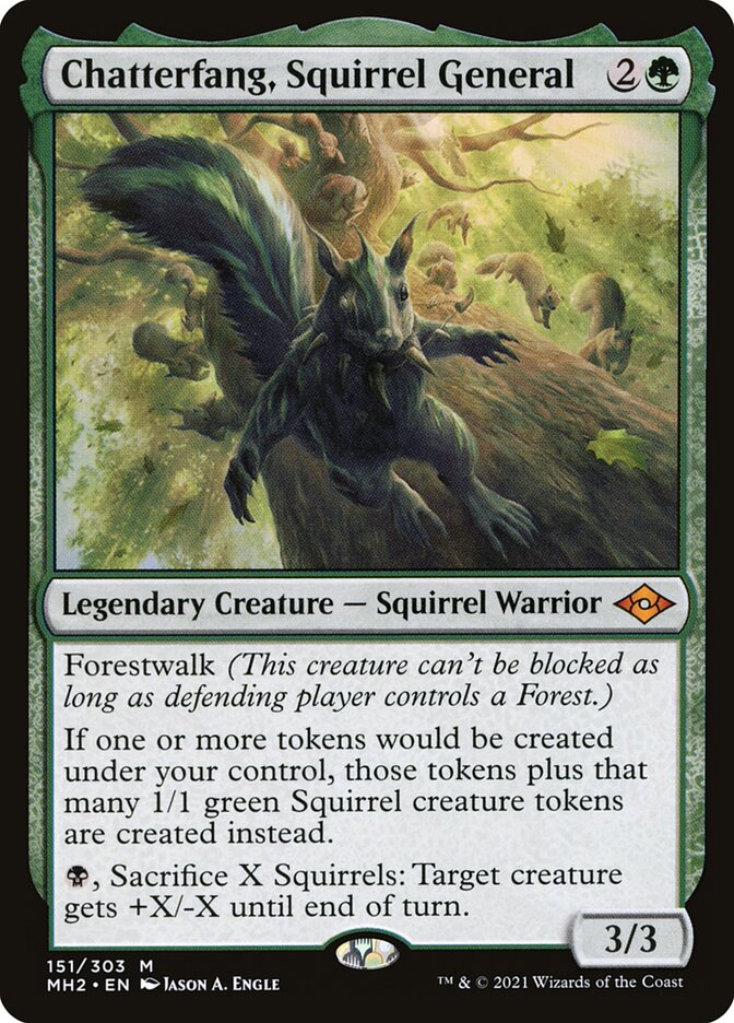 Chatterfang, Squirrel General, Modern horizons 2 Card Art