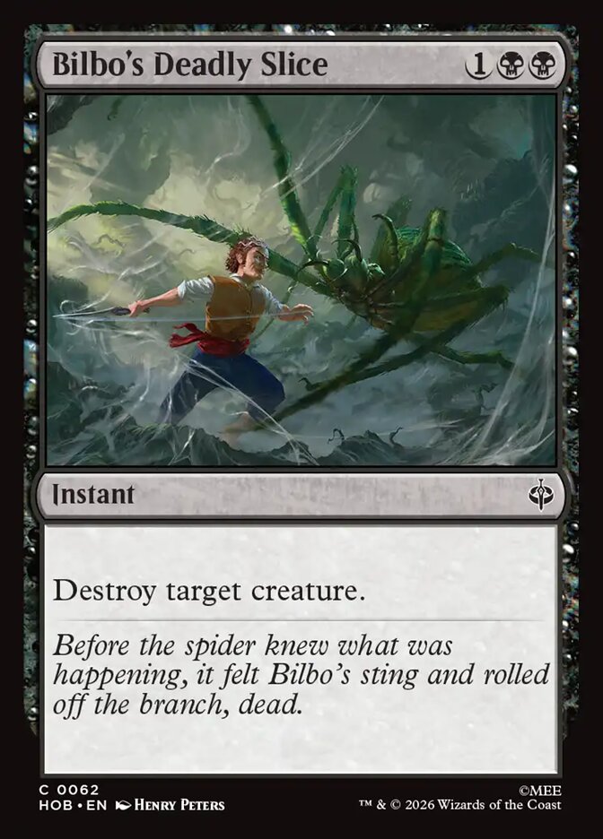 Bilbo's Deadly Slice, The Hobbit Card Art